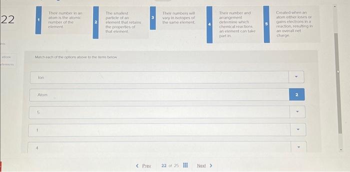 Solved Match each of the options above to the items below. | Chegg.com
