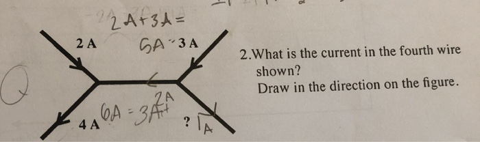 Solved 22A 3A= 2A GA 3A 2.What is the current in the fourth | Chegg.com