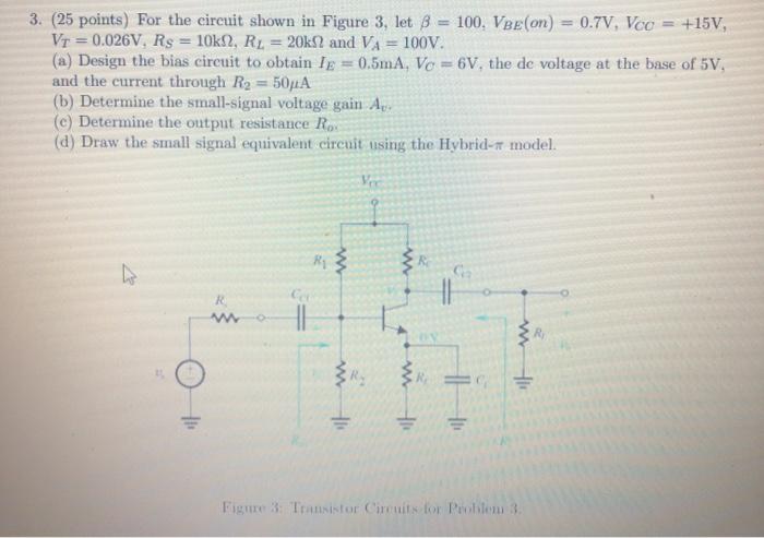 Solved 3. (25 points) For the circuit shown in Figure 3, let | Chegg.com