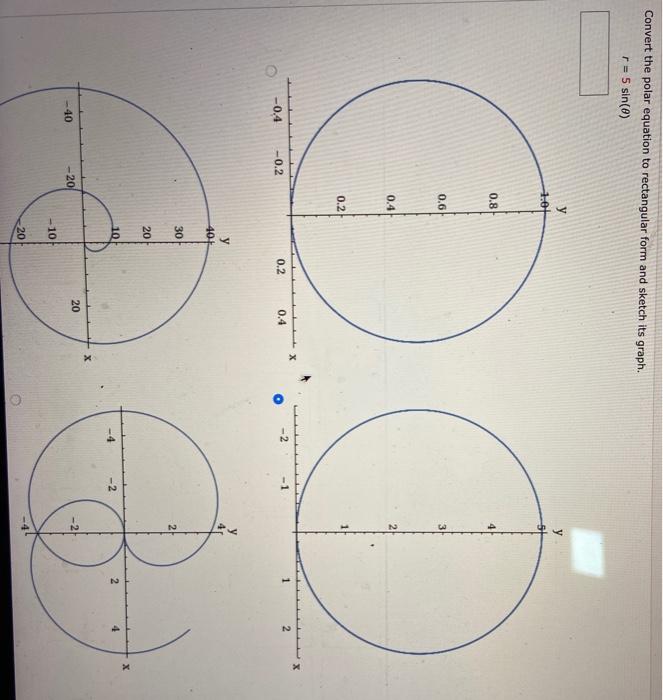 Solved Convert the polar equation to rectangular form and | Chegg.com