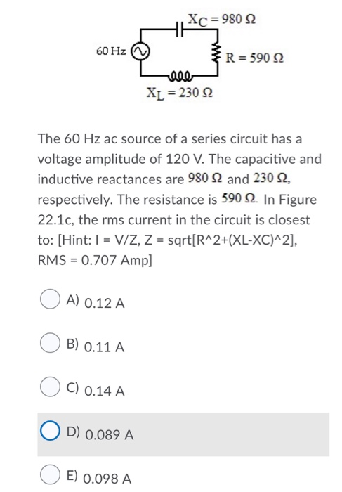 Solved Jlxc 980 2 60 Hz R 5902 Xl 230 22 The 60 H Chegg Com