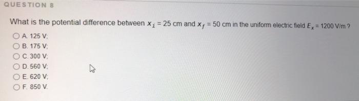 Solved QUESTIONS What is the potential difference between Xi | Chegg.com