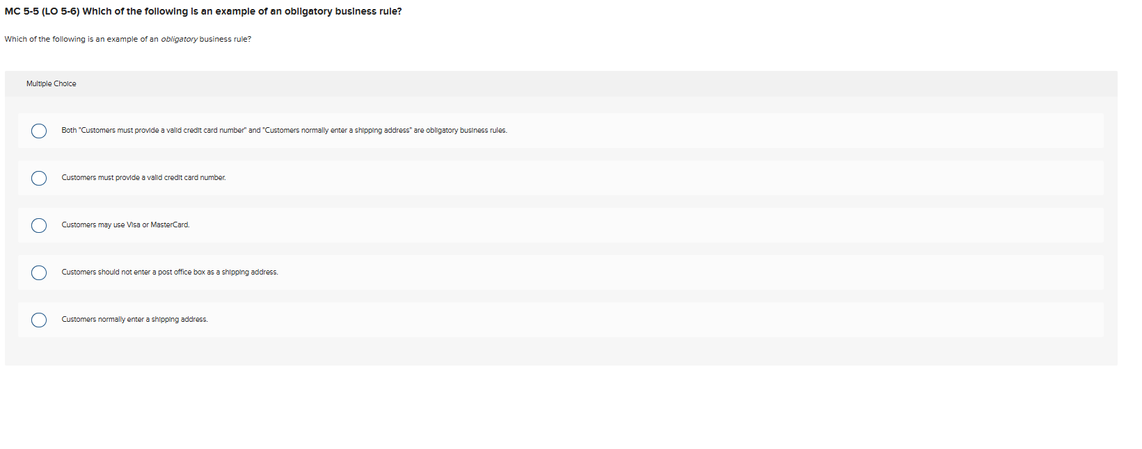 Customer Service Number Example Solved MC 5-5 (LO 5-6) Which of the following is an example | Chegg.com