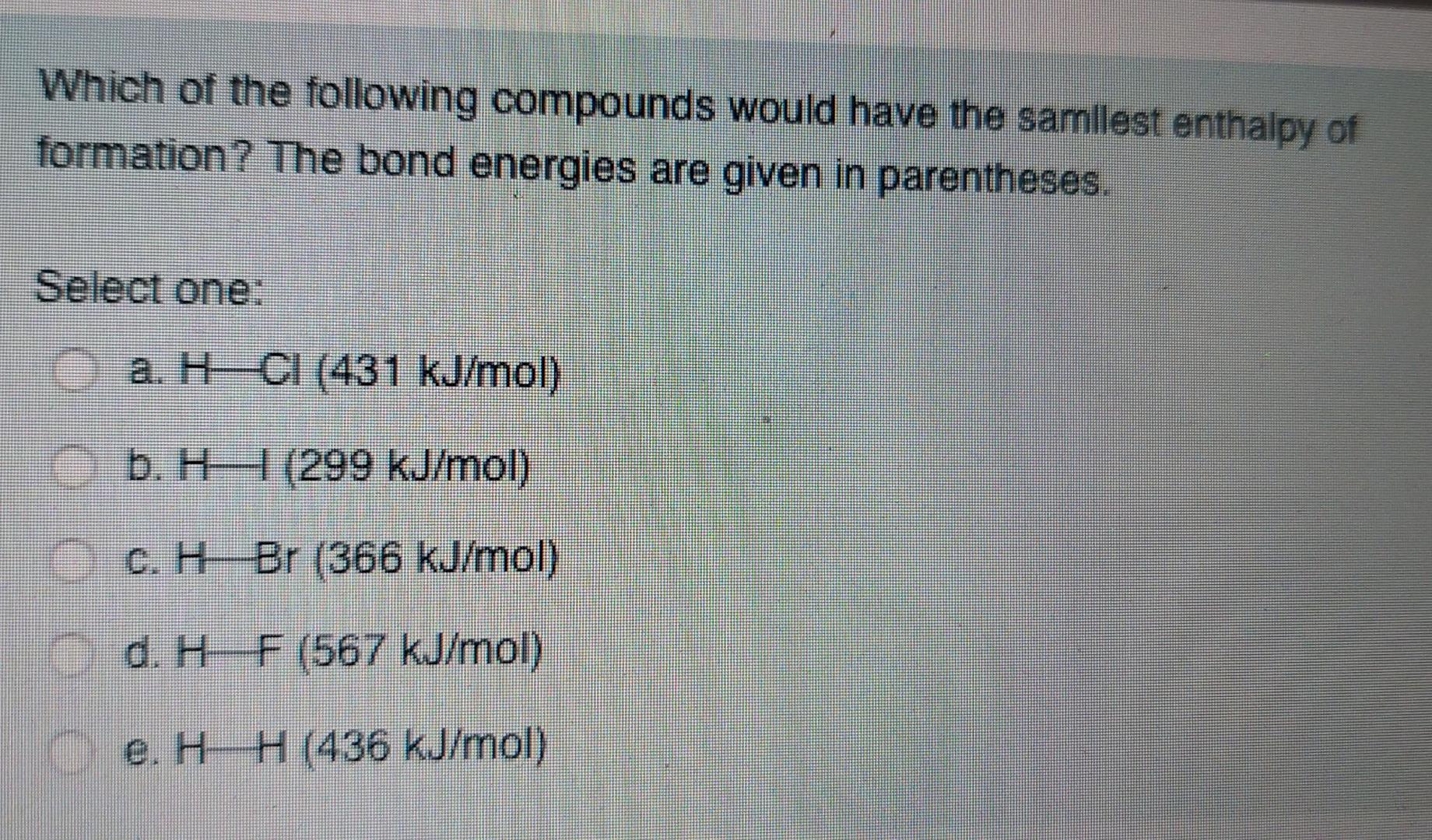 Solved Which of the following compounds is the most polar? | Chegg.com