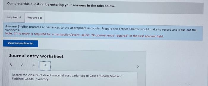 Solved Please answer both Required A and B. They both have | Chegg.com