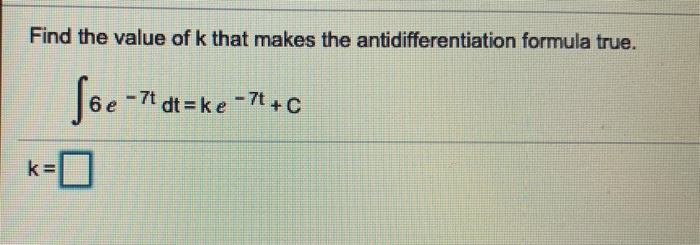 Solved Find the value of k that makes the | Chegg.com