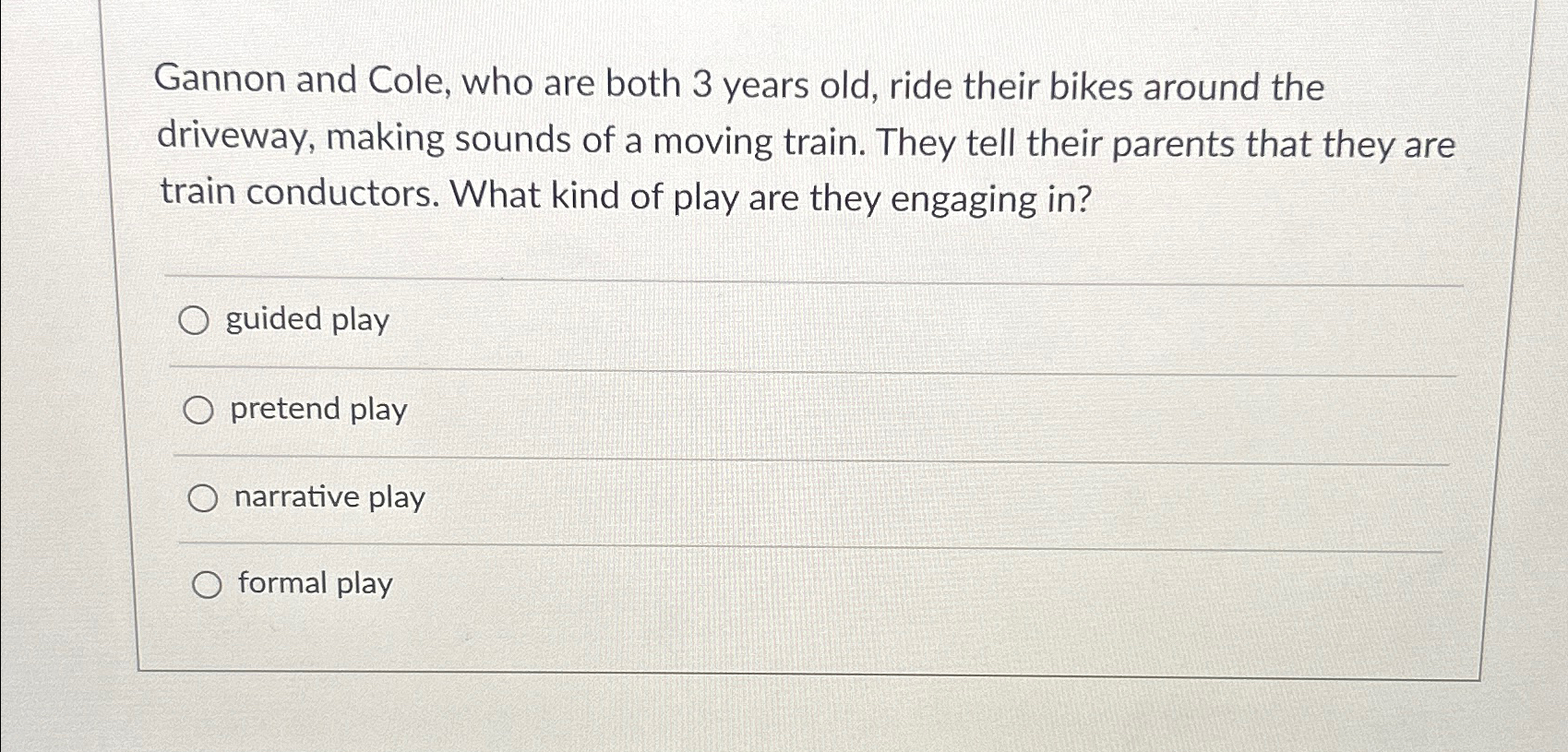 Solved Gannon and Cole, who are both 3 ﻿years old, ride
