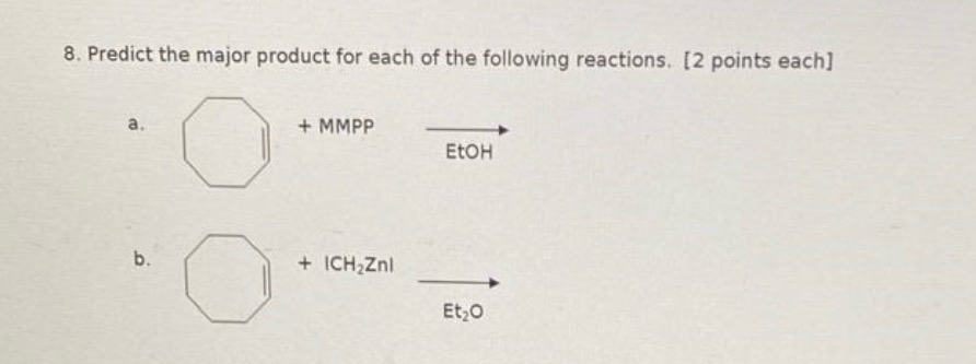 Solved Predict the major product for each of the following | Chegg.com