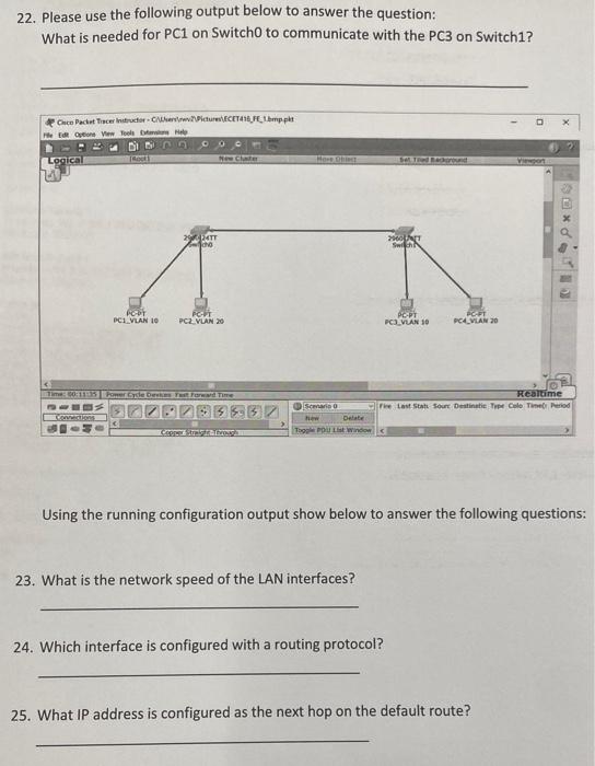 Solved 22. Please use the following output below to answer | Chegg.com