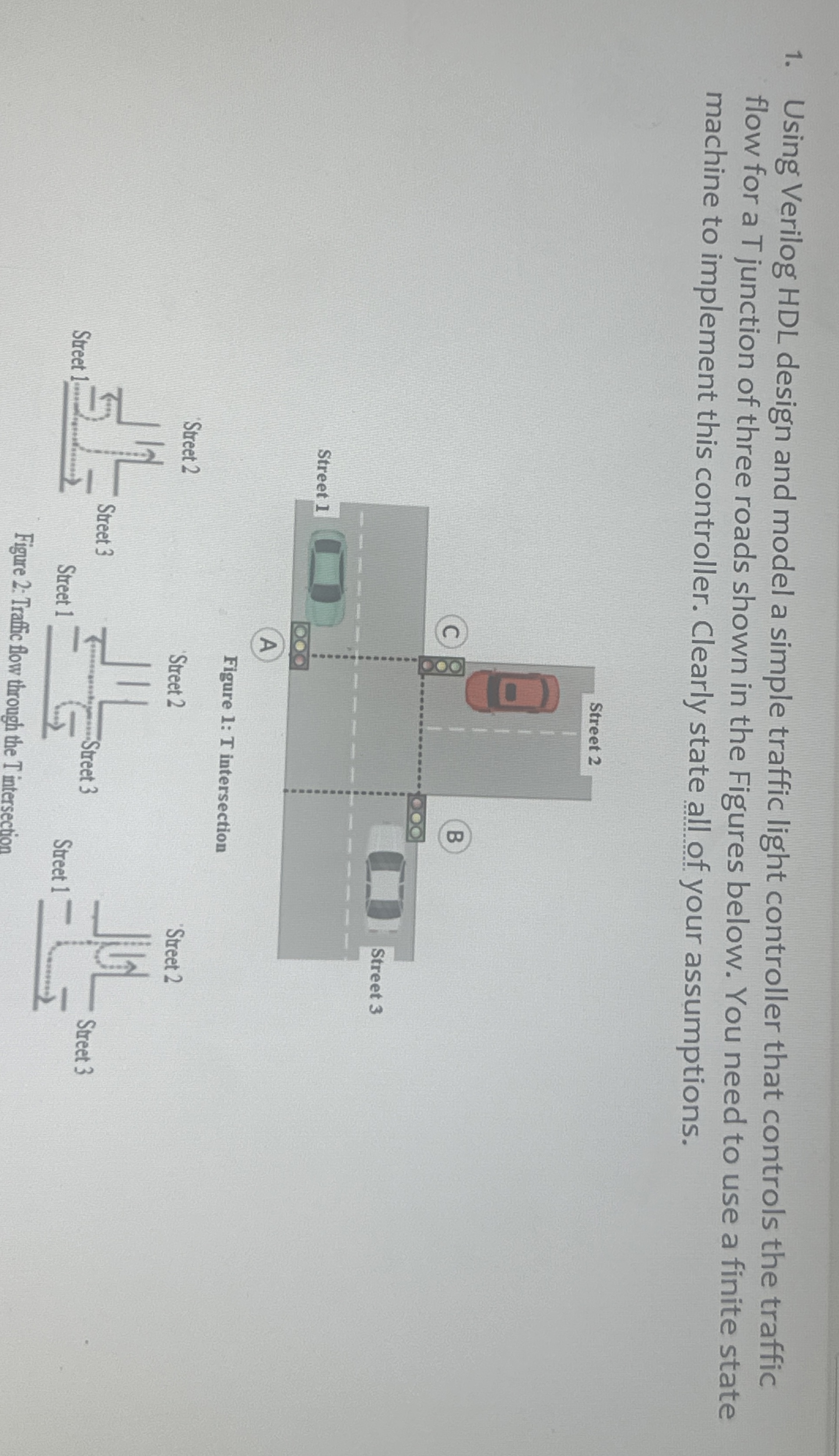 Solved Using Verilog HDL design and model a simple traffic | Chegg.com