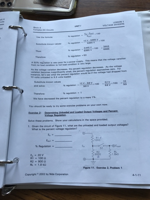 Solved Block 4 Complex DC Circuits LINTI LESSON 1 VOLTAGE