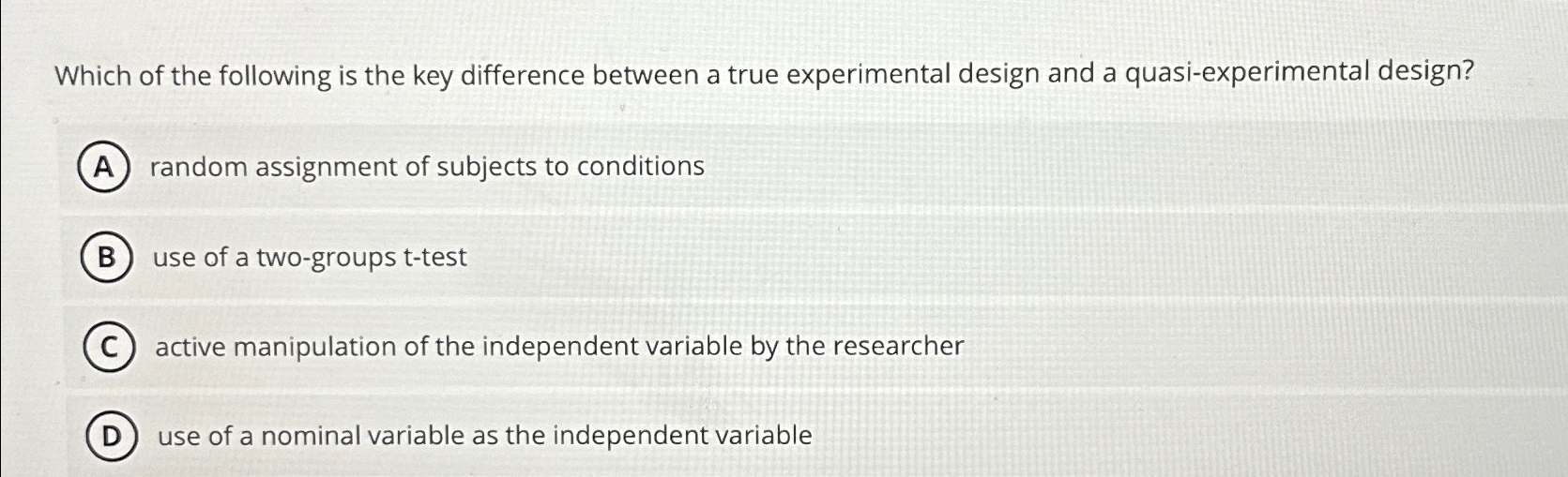 Solved Which of the following is the key difference between | Chegg.com