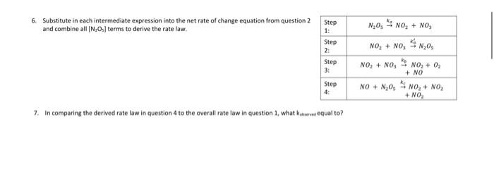 4. Solve for the concentration for each intermediate | Chegg.com