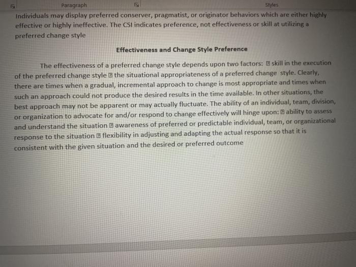Solved Q2. Perceptions of Preferred Change Preference It is | Chegg.com