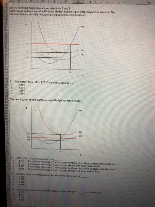 Solved 75 Use the following diagram to answer questions 7 | Chegg.com