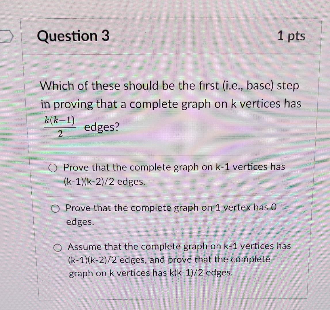 Solved Which of these should be the first (i.e., base) step | Chegg.com