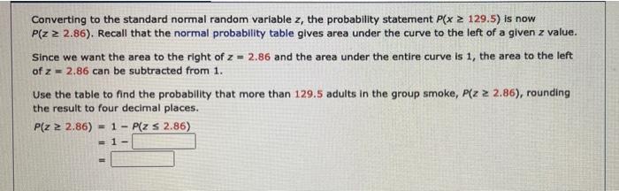 Solved Converting to the standard normal random variable z, | Chegg.com