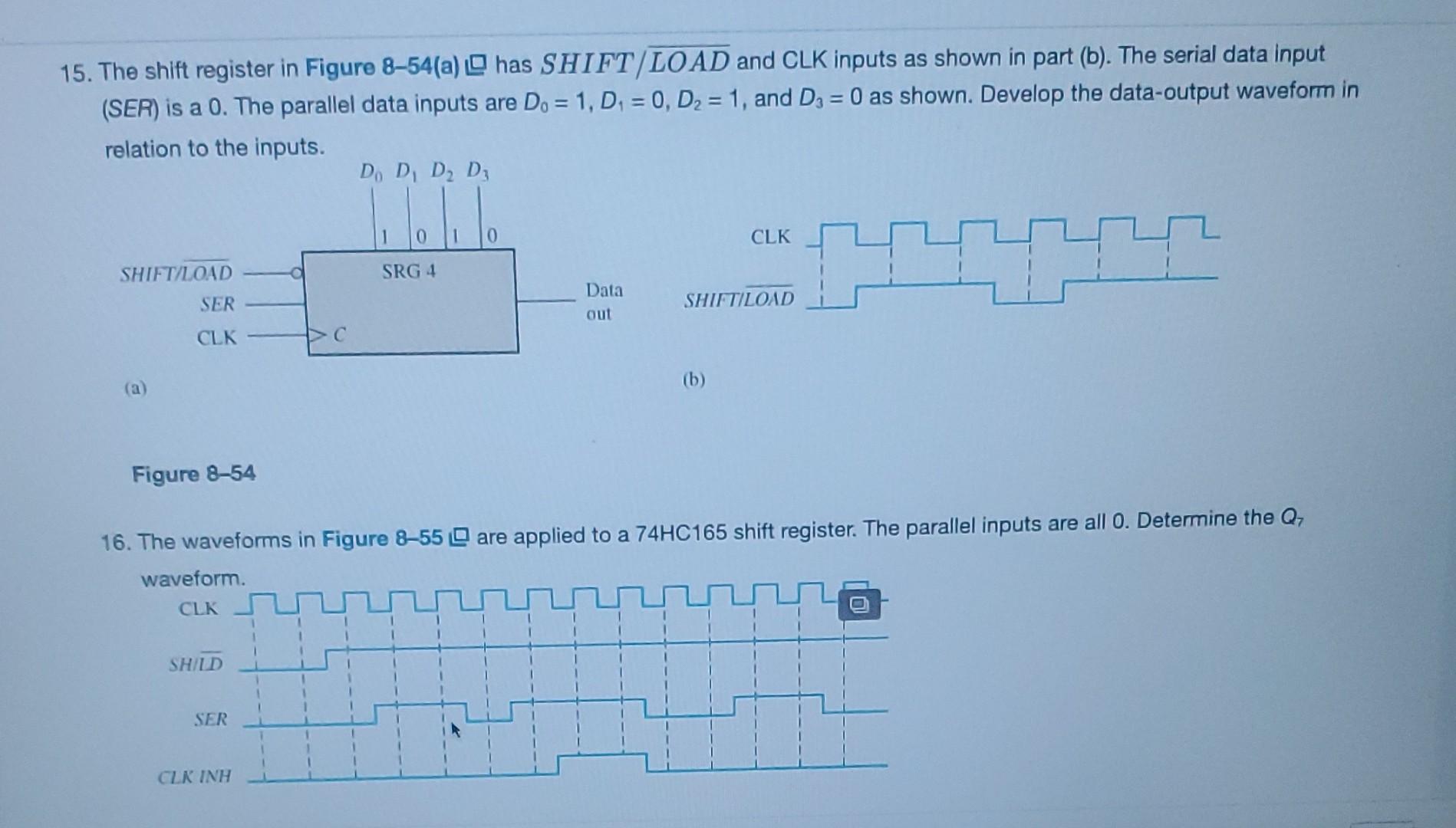 Solved 15. The shift register in Figure 854(a) has