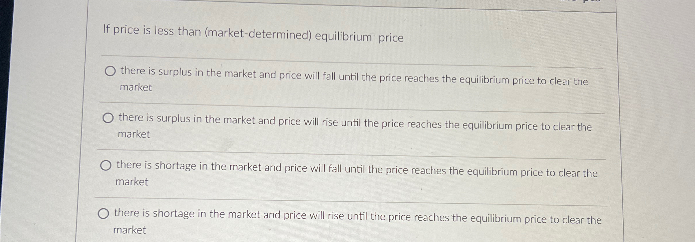 Solved If price is less than (market-determined) | Chegg.com