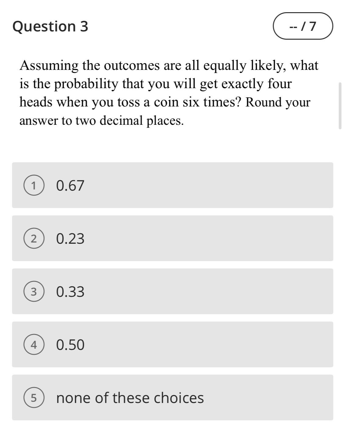 Solved Question 3Assuming the outcomes are all equally | Chegg.com