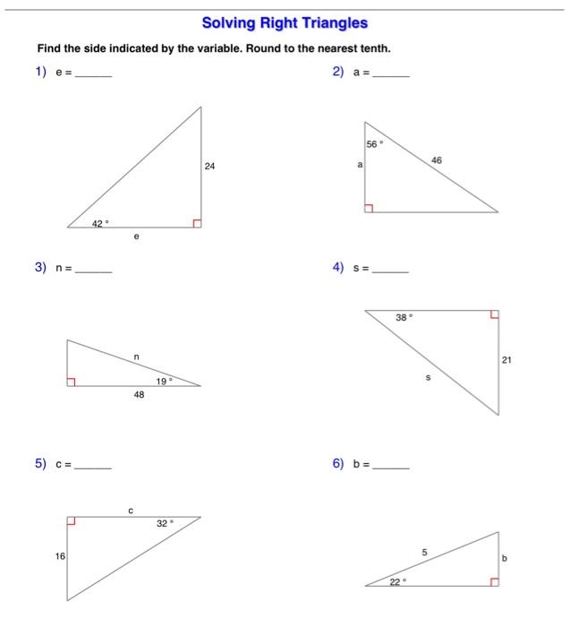 Solved find the side indicated by the variable. round to the | Chegg.com