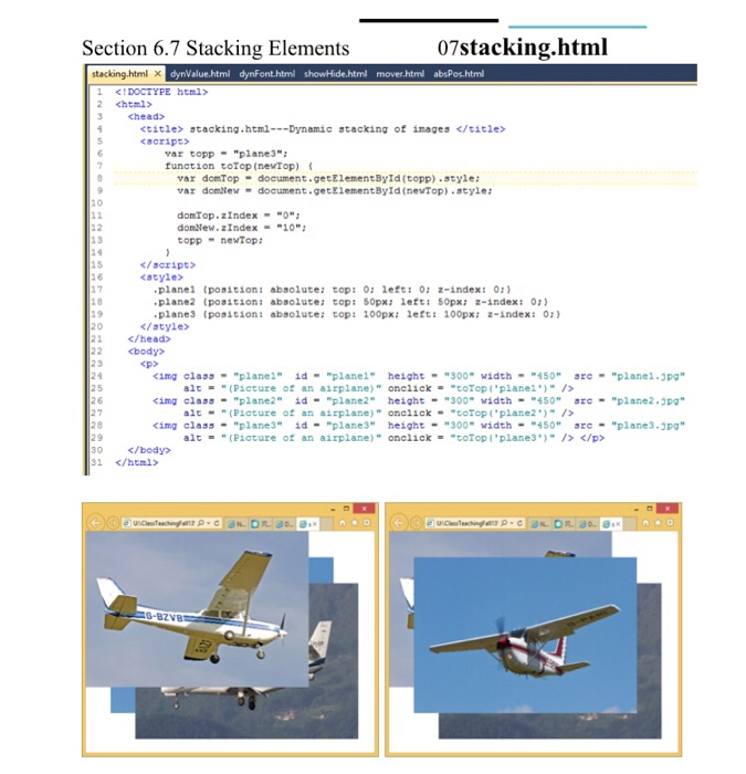 Solved 1. Write an html file, YourName_A6_Stacking.html, | Chegg.com