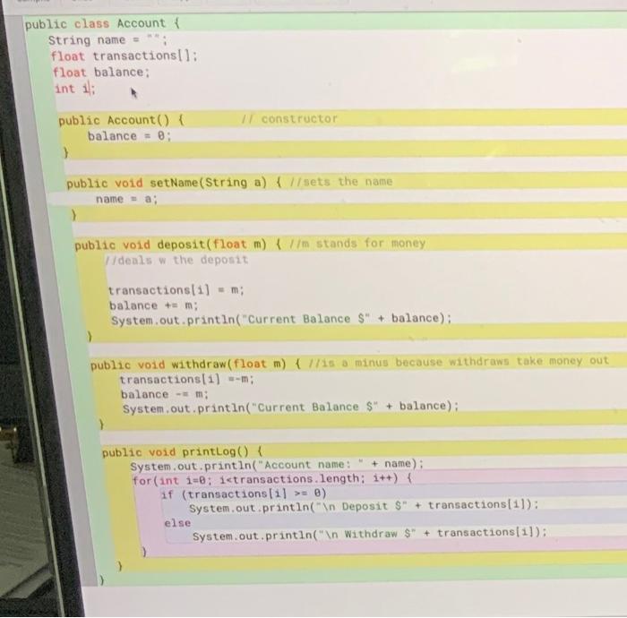 Solved BlueJ: Terminal Window - Bank Can only enter input | Chegg.com