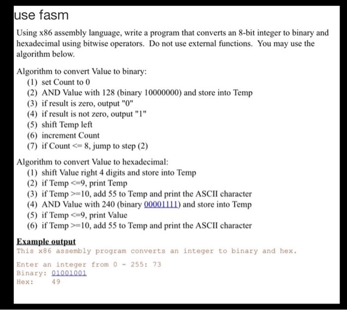 Solved Use Fasm Using X86 Assembly Language Write A Program Chegg Solved Use Fasm Using X86 Assembly Language Write A Program Chegg