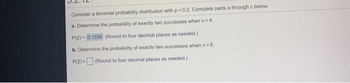 Solved Consider a binomial probability distribution with | Chegg.com