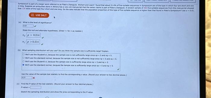 Solved (a) What is the level of signdicance? state the full | Chegg.com