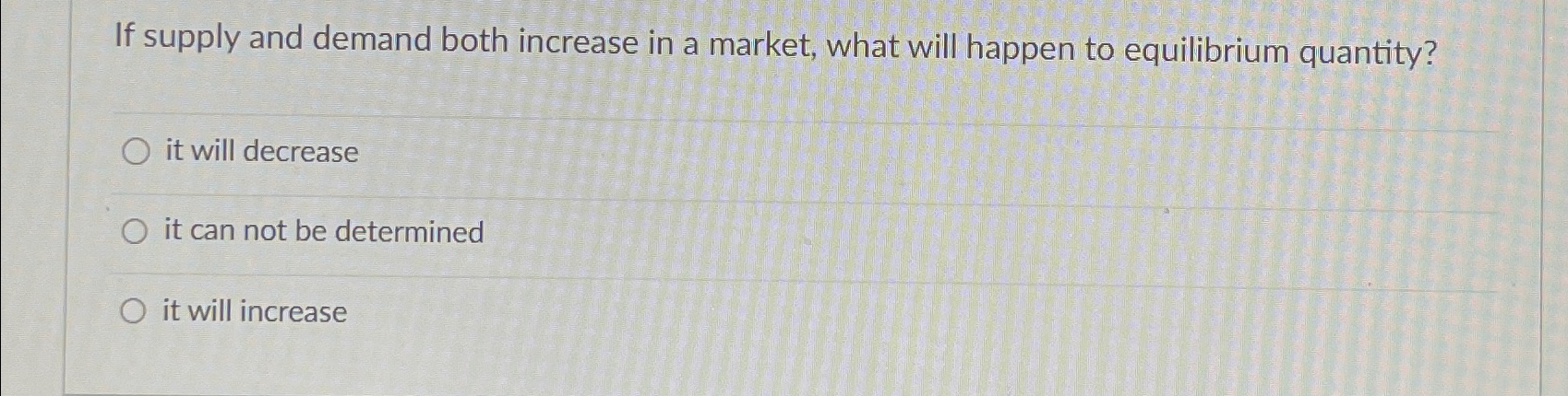 If supply and demand both increase in a market, what | Chegg.com