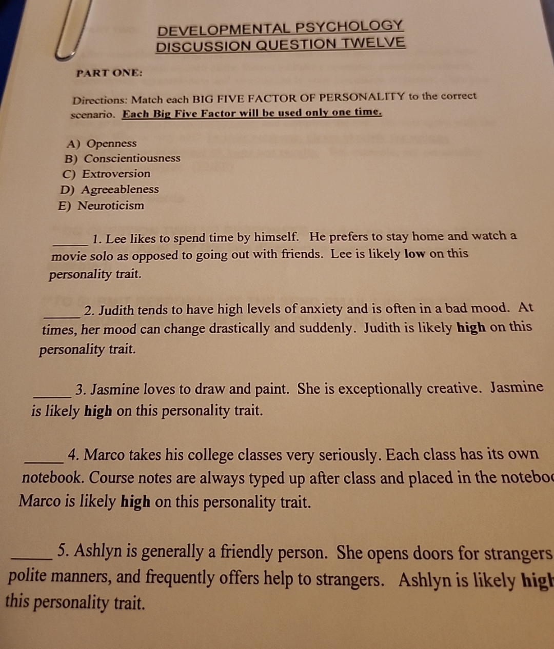 Solved DEVELOPMENTAL PSYCHOLOGYDISCUSSION QUESTION | Chegg.com