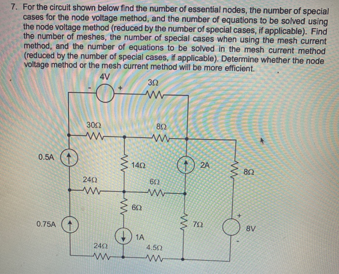 Solved 7. For the circuit shown below find the number of | Chegg.com