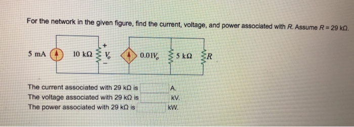 Solved For the network in the given figure, find the | Chegg.com