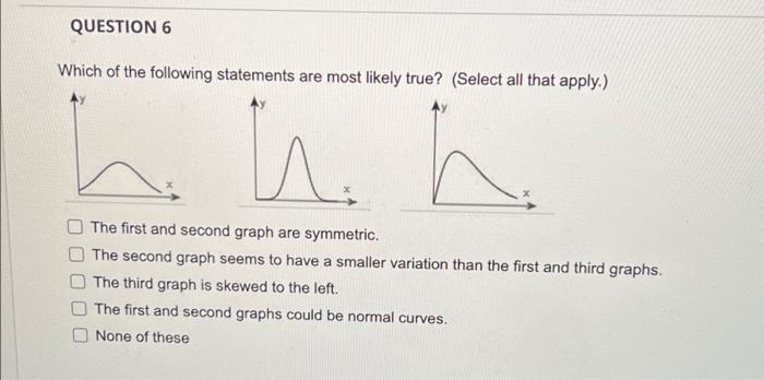 Solved QUESTION 6 Which of the following statements are most | Chegg.com