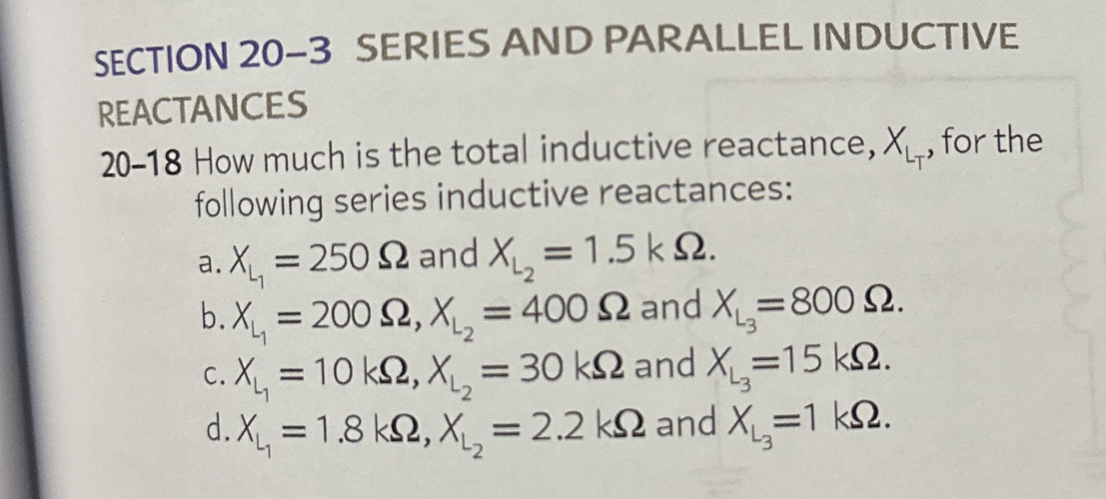 Solved by an EXPERT SECTION 20-3 ﻿SERIES AND PARALLEL INDUCTIVE | Chegg.com