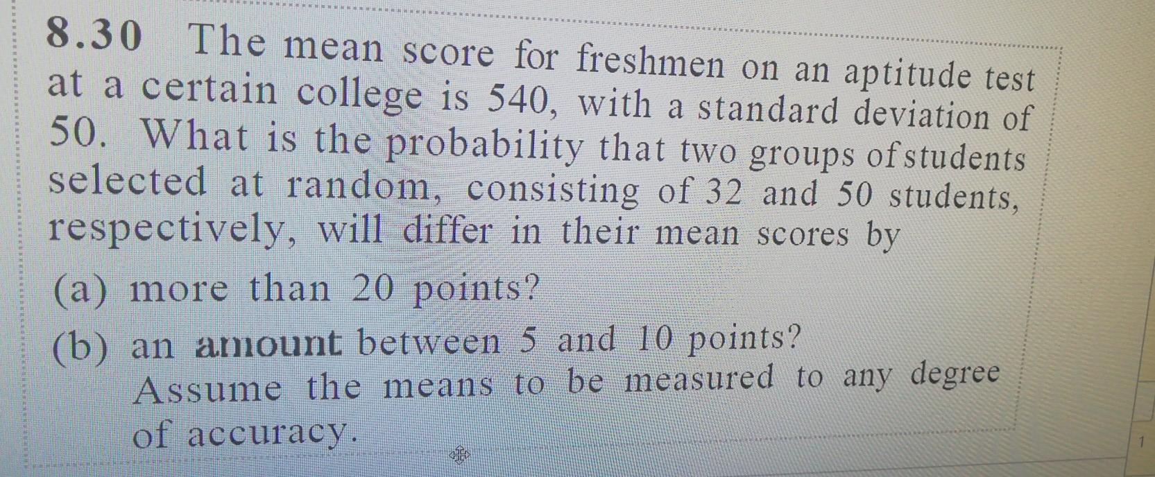 solved-8-30-the-mean-score-for-freshmen-on-an-aptitude-test-chegg