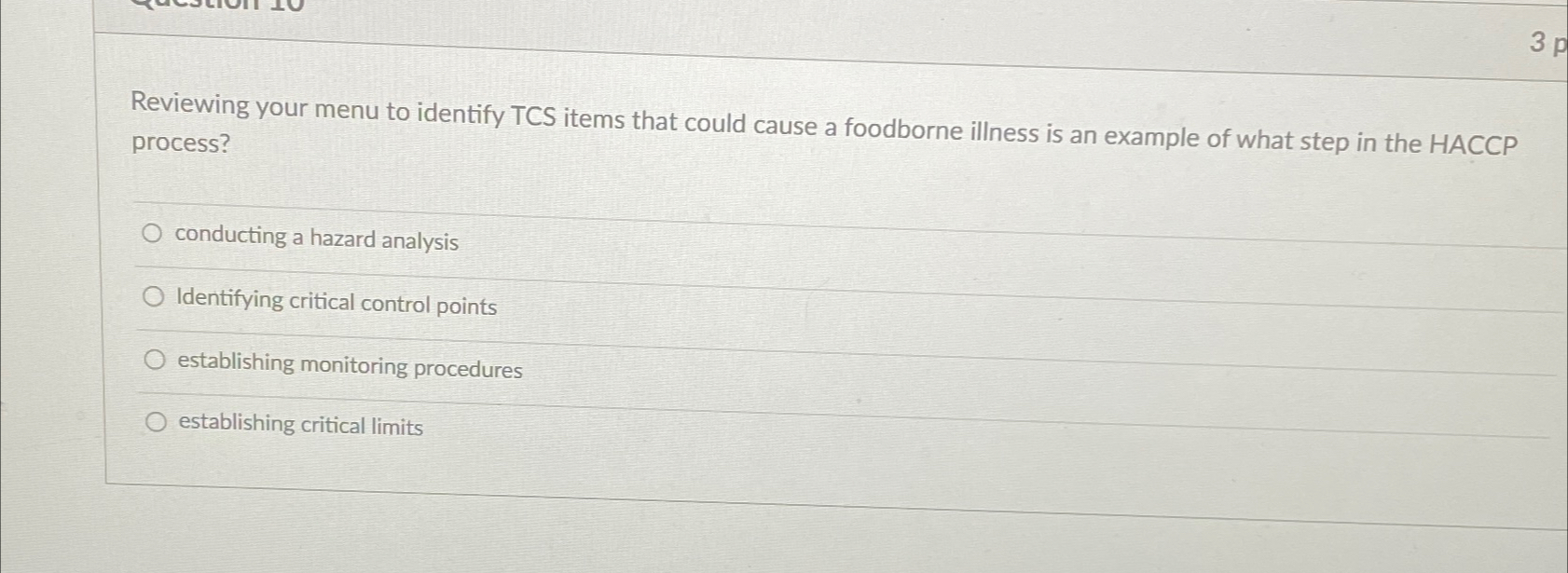Solved Reviewing your menu to identify TCS items that could | Chegg.com