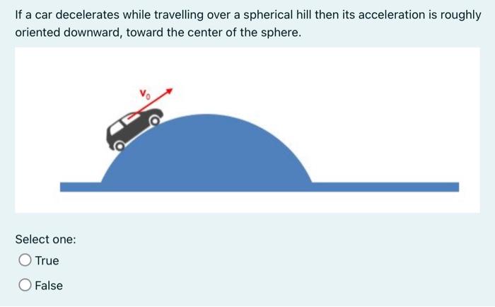 Solved If a car decelerates while travelling over a | Chegg.com