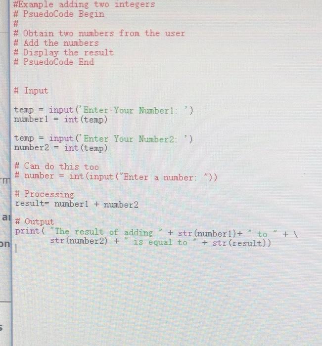 Solved 01). Write a program that begins by reading a number | Chegg.com