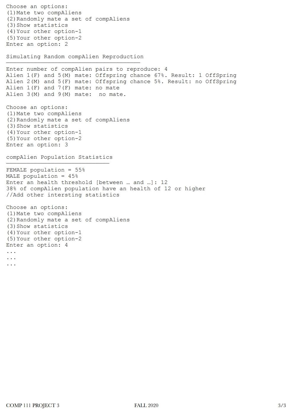 compAlien: Genetics Simulation Consider an alien | Chegg.com
