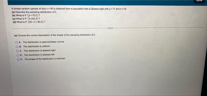Solved a-d please. The mean and standard deviation also need | Chegg.com