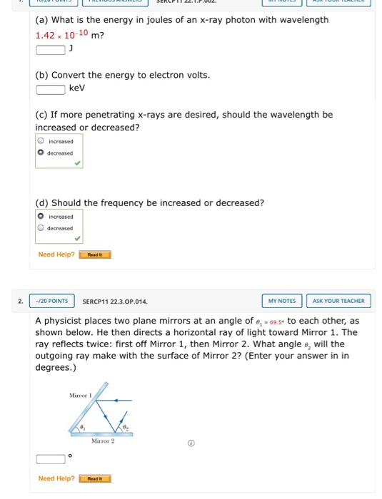 Solved JULI 22.1.2.002. (a) What is the energy in joules of | Chegg.com