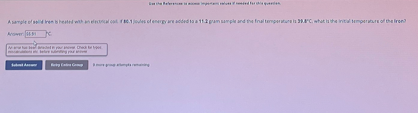 Solved Use tho References to occess Important values if | Chegg.com