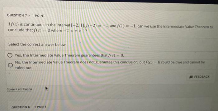 Solved If f(x) is continuous in the interval | Chegg.com