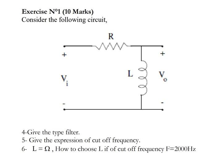 Solved Exercise N°1 (10 Marks) Consider The Following | Chegg.com