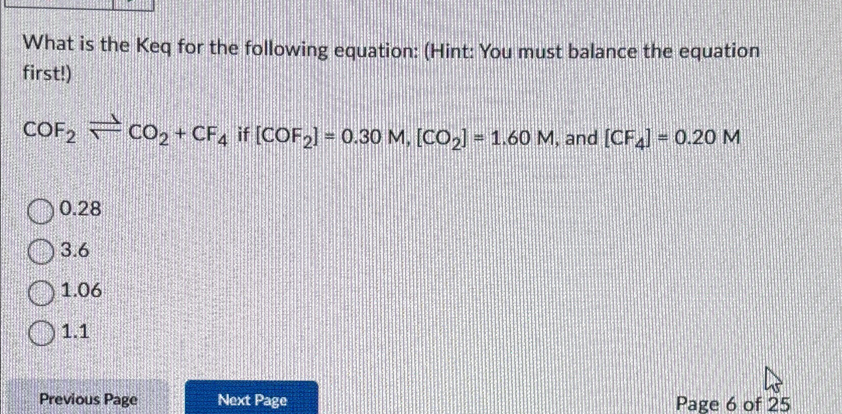 Solved What is the Keq for the following equation: (Hint: | Chegg.com