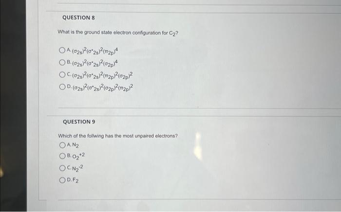 Solved What is the ground state electron configuration for | Chegg.com