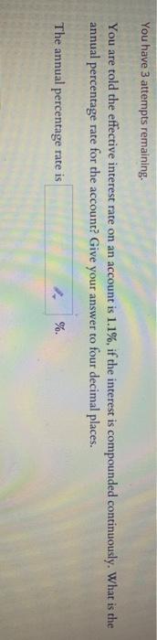 Solved You have 3 attempts remaining. You are told the | Chegg.com