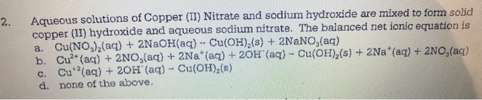 solved-aqueous-solutions-of-copper-ii-nitrate-and-sodium-chegg